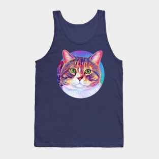 Rainbow Brown Tabby Cat Tank Top